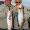 Manville TX anglers Nelson and Kayelynn Rockwell took these 22inch specks on soft plastics-