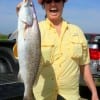 A very excited Barbara Burleson of Lufkin just nailed this 26inch speck on soft plastic-