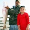 Arturo Nivea and son Arturo JR of Houston took this 34inch red on shrimp.