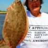 Barbara Singleton of Winnie with her 20inch flounder-