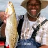 Larry Huff of Houston wade-fished Rollover Bay for this nice Speck-
