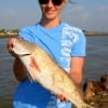 Nicki Sthram of Liberty took her very first red on shrimp-