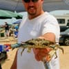 Jody Wright of Houston tossed out a plastic shad and pulled in a crab.