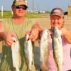 Don and Cara Graham of Lufkin,TX show part of their limit of specks caught night-fishing.