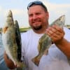 Andrew Anthony of Houston nabbed these nice trout on live shrimp under a popping cork.