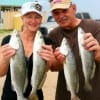 Beverly and Sammy Hood of Clark,TX landed a mess of trout on shad colored touts.