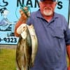 Gilchrist angler Sid Ingles snapped these nice specks up on Miss Nancy's Shrimp.