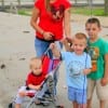 The Jones family of Baytown appluad brother Dan for his drum- released.