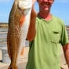 Steve Thornhill of Lufkin with a nice red he caught on live shad.