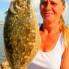 Faith Jimenez of Crystal Beach nailed this flounder on finger mullet.