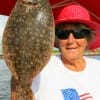 Barbara Singleton of Winnie caught this nice flounder on finger mullet.