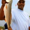 LT Lawrence of Houston fished a finger mullet for this nice red.