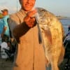 Juan Aguires of Conroe, TX hefts this nice drum took on shrimp.