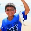 Fishing with his Grandpa Nicolas Muir of Pearland spent the day surfishing for whiting.