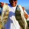 John Johnson of Houston caught these twin drums on shrimp.