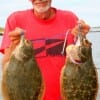 Gale DeBlank of Caplan, TX tethered these two 20 inchers fishing Berkley Gulp.