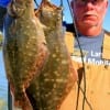 Coldspring, TX angler Jim Hosea caught these 19 and 17 inch flounder on berkley gulp.