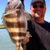 Danny Simon of Silsbee, TX caught this nice sheepshead on shrimp.