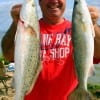 James Simon of  Huntsville, TX night-fished with touts for these nice speckled trout.