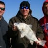 Former Hollywood  Marines Chris Hall Joey Davis and Chuck Kumur of Dallas spent their reunion catching fish at Rollover Pass.