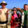 The Caldwell  family of  Wodun TX with 4 of their 6 specks caught on H&H Soft  plastics.