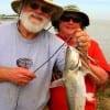 David and Carol Stanley of Nacogdoches, TX filled their cooler with gafftop fishing with miss nancy's shrimp.