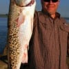 Jeremy Frisina of Houston caught this 36inch mega-spotted (over 100 spots) tagger bull red on cut mullet.
