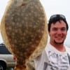 Former Marine Paul Borut of Silsbee, TX nabbed this awesome flounder on a miss nancy shrimp.