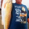 Kountze, TX angler Felix Barker landed this nice tagger bull red on a miss nancy shrimp.