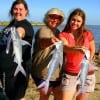 Grandma Linda Cates outfishes her kiddos Chelsey and Linda on gafftop caught on miss nancys shrimp.