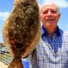 Houston anlerkarl Sommer took ths nice flounder on shad.