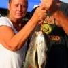 Retired Marine Gunny Jim Redd with Vickie Coving of La Porte, TX night fished plastics for this stringer of trout.