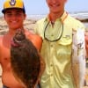 Brother anglers Ethan and Todd Fraizer of Silsbee TX took this nice flounder and trout on spoons and mirror lures