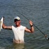 Sulphur, LA angler Sam George wadefished rollover bay with a skitter walk topwater for this 21 inch red