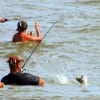 Surf fishing at Rollover Pass