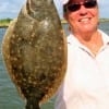 Barbara Rylee of Spring TX fished a finger mullet for this nice flounder