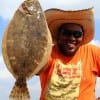 Fort Worth angler Vernon Brockers fished a live finger mullet for this nice flounder