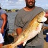 Gerome Picket of Houston put this 36 inch tagger bull red on the stringer while fishing shrimp