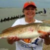 Glenn Hicks of Beaumont caught this 27 inch slot red on a finger mullet
