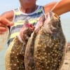 Henri Fontenot of Dallas wrangled fished Berkley Gulp along the bulkhead to catch these fine flatfish