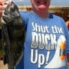 Janet Thompson of Lindale TX wrestled up this nice keeper eater drum on finger mullet