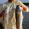 Jason Kaptchinski of Crystal Beach landed these slot reds on a finger mullet