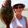 Pat Bunyard of Tarkington Prairie TX nabbed this nice griller flounder on a finger mullet