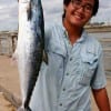 Le Hau of Houston fished a finger mullet to tangle with this Spanish Mackerel and won the fight
