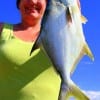 Pamela Carrasco of Pasadena TX landed this really nice Pompano she caught on shrimp