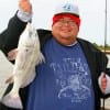 A piece of shrimp and Rollover Pass is all it took for Douglas Santos of Houston to catch this nice keeper eater drum for supper