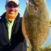 Len Casarez of Houston cast in a finger mullet and pulled out this 19 inch flatfish