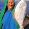 Marcaline Spann of Houston took this nice flatfish on shrimp