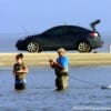 Wading couple