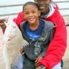 Father and Son, Ian and Ivan Alix of Houston show off Ivan's nice keeper eater Drum he caught on shrimp